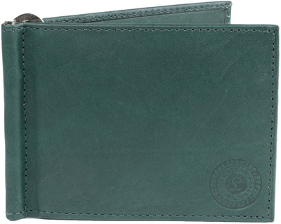 

Exit9 Men Green Genuine Leather Wallet(3 Card Slots)