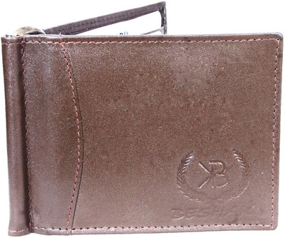 

BESHAK Men Brown Genuine Leather Money Clip(6 Card Slots), Black