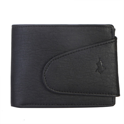 

Royal County Of Berkshire Polo Club Men Black Artificial Leather Wallet(4 Card Slots), Black-02