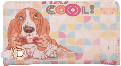 

Cuddle Girls Multicolor Fabric Wallet(8 Card Slots)
