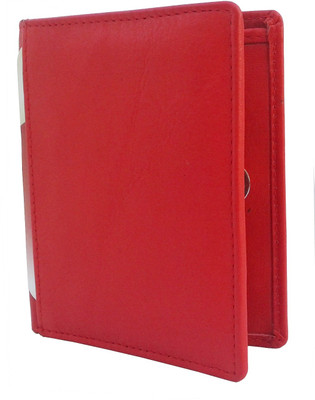 NUKAICHAU Men Red Genuine Leather Card Holder(6 Card Slots)