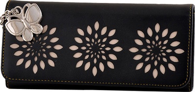 

Butterflies Casual Black Clutch