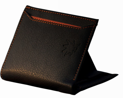 

HAPTIC Boys Black, Orange Genuine Leather Wallet(7 Card Slots)
