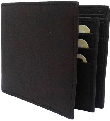 

REBECO Men Brown Genuine Leather Wallet(8 Card Slots)