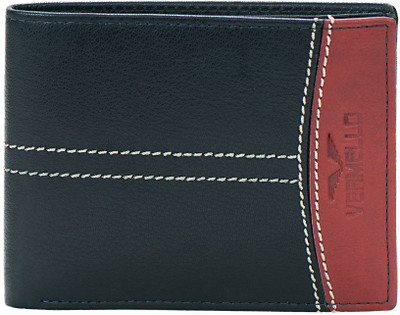 

Vermello Men Black Artificial Leather Wallet(6 Card Slots)
