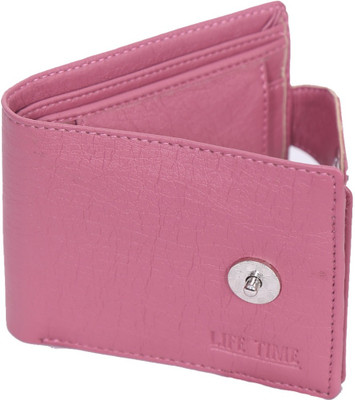 

Lifetime Men Pink Artificial Leather Wallet(5 Card Slots)