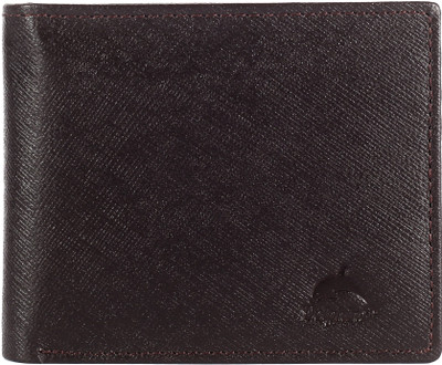 

New Dolphin Men Brown Genuine Leather Wallet(7 Card Slots), Dark brown