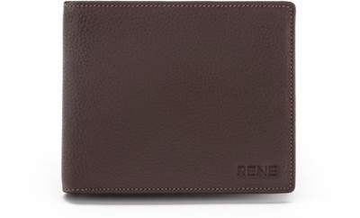 

Rene Men Brown Genuine Leather Wallet(5 Card Slots)
