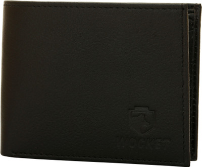 

Wocket Men Black Genuine Leather Wallet(6 Card Slots), Black-03