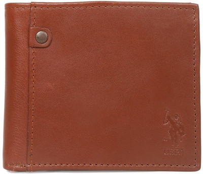 

U.S. Polo Assn Men Tan Genuine Leather Wallet(10 Card Slots)