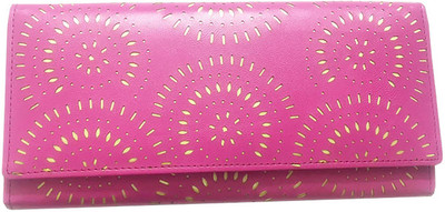 

Fashion Knack Women Casual Pink Artificial Leather Wallet(15 Card Slots), Pink gold