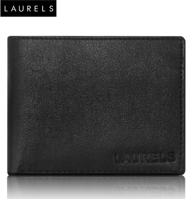 

Laurels Men Black Genuine Leather Wallet(8 Card Slots)