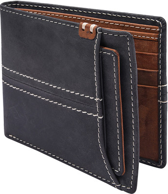

Death by Color Men Blue Genuine Leather Wallet(6 Card Slots)