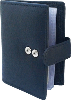 

REBECO Men Black Genuine Leather Card Holder(30 Card Slots)