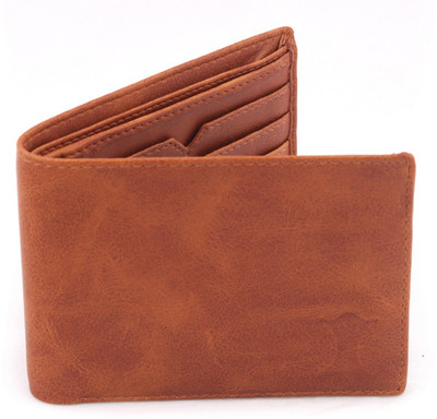 Creature Boys Tan Artificial Leather Wallet(6 Card Slots)