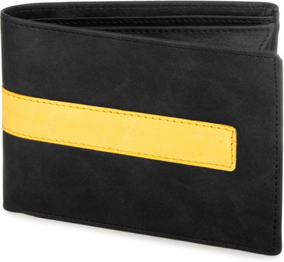 

Fashion ALW Men Black, Yellow Artificial Leather Wallet(5 Card Slots)