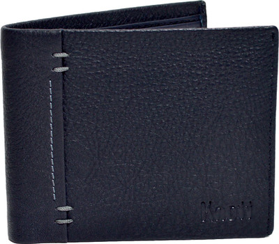 

Knott Men Blue Genuine Leather Wallet(8 Card Slots), Blue-23