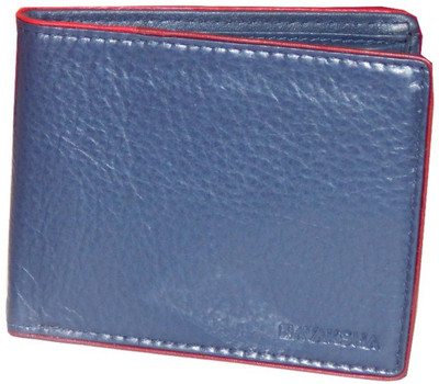 

Navaksha Men Blue Genuine Leather Wallet(3 Card Slots)