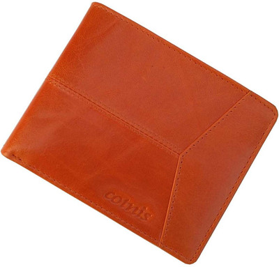 

Cotnis Men Orange Genuine Leather Wallet(3 Card Slots)