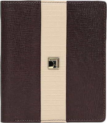 Da Milano Men Brown Genuine Leather Wallet(8 Card Slots)