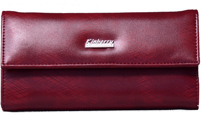 

Kinberry Girls Maroon Genuine Leather Document Holder(10 Card Slots), Mulberry