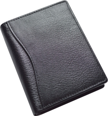

Knott Men Black Genuine Leather Wallet(10 Card Slots), Black-11