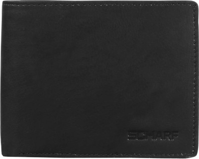 

Scharf Men Black Genuine Leather Wallet(8 Card Slots), Black-mwa30