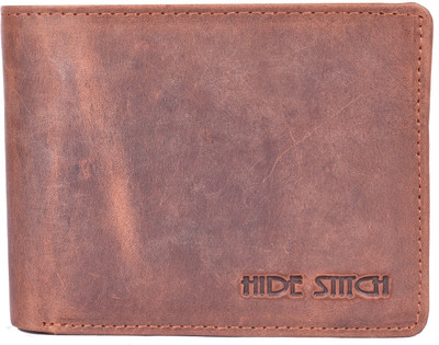 

Hidestitch Men Brown Genuine Leather Wallet(6 Card Slots)
