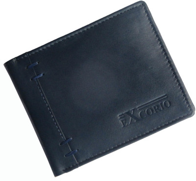 

eXcorio Men Blue Genuine Leather Wallet(4 Card Slots)