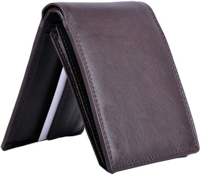 Bizarre Kraftz Men Brown Genuine Leather Wallet(8 Card Slots)