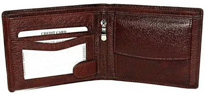 

Accezory Men Brown Genuine Leather Wallet(6 Card Slots)