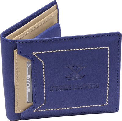 

Cay Men Blue Artificial Leather Wallet(5 Card Slots)