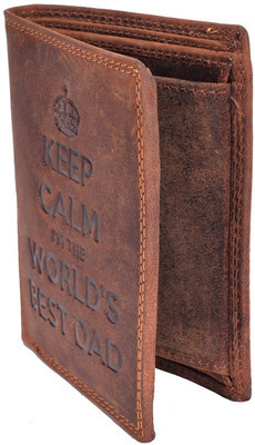

Hidestitch Men Brown Genuine Leather Wallet(5 Card Slots), Brown-05