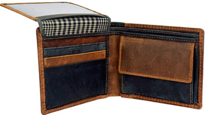 

Le Craf Men Tan Genuine Leather Wallet(6 Card Slots)