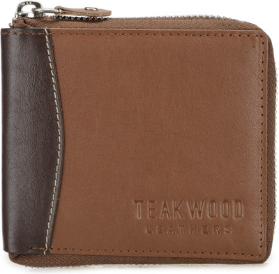 

Teakwood Men Brown Genuine Leather Wallet(8 Card Slots)