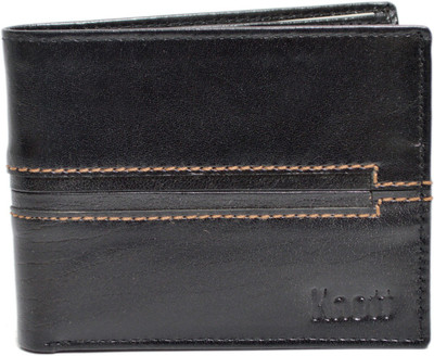

Knott Men Black Genuine Leather Wallet(8 Card Slots)