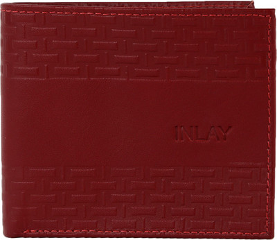 

INLAY Boys Red Genuine Leather Wallet(8 Card Slots)
