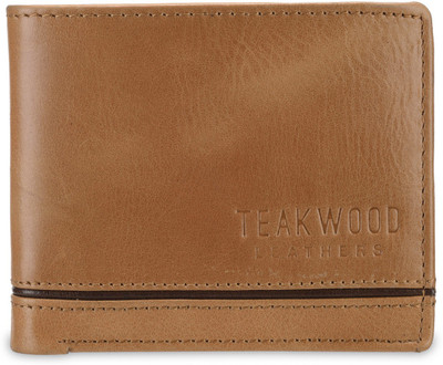

Teakwood Men Brown Genuine Leather Wallet(8 Card Slots)