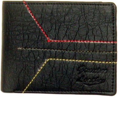 Sky Marketings Men Black Genuine Leather Wallet(3 Card Slots)