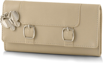 

Butterflies Casual Beige Clutch