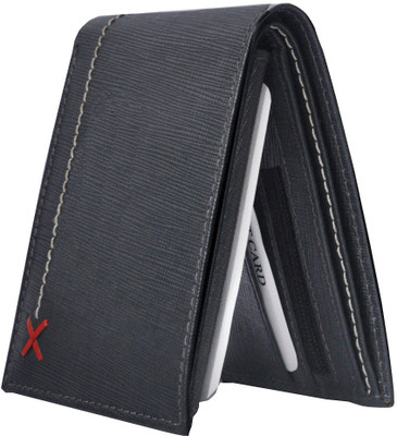 

Death by Color Men Black Genuine Leather Wallet(10 Card Slots)