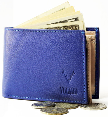 

Vogard Men Blue Genuine Leather Wallet(5 Card Slots)