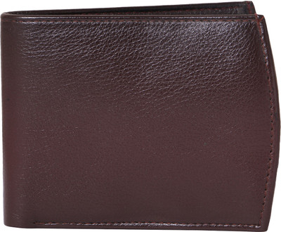 

urooj Boys Brown Artificial Leather, Fabric Wallet(4 Card Slots)