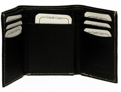 

DEQAN Men Black Genuine Leather Wallet(7 Card Slots)