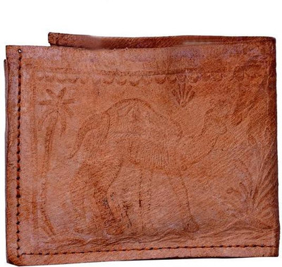

Purpledip Men Brown Genuine Leather Wallet(19 Card Slots)