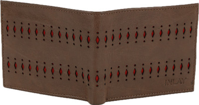INLAY Boys Brown Genuine Leather Wallet(8 Card Slots)