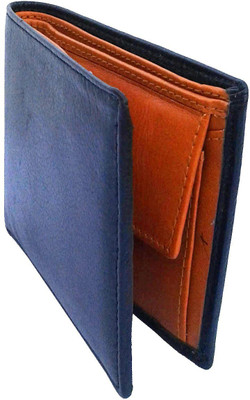 

REBECO Men Multicolor Genuine Leather Wallet(4 Card Slots), Blk/gry