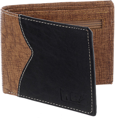 

The Blue Pink Men Tan Artificial Leather Wallet(5 Card Slots), Tan-08