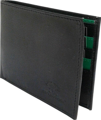 

NUKAICHAU Men Black Artificial Leather Wallet(8 Card Slots), Blk grn 8