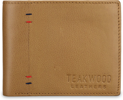 

Teakwood Men Tan Genuine Leather Wallet(2 Card Slots)